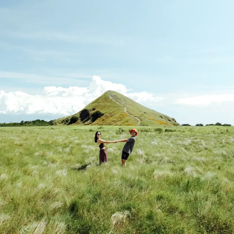 Trek across an island with scenic views and iconic hill to hike.